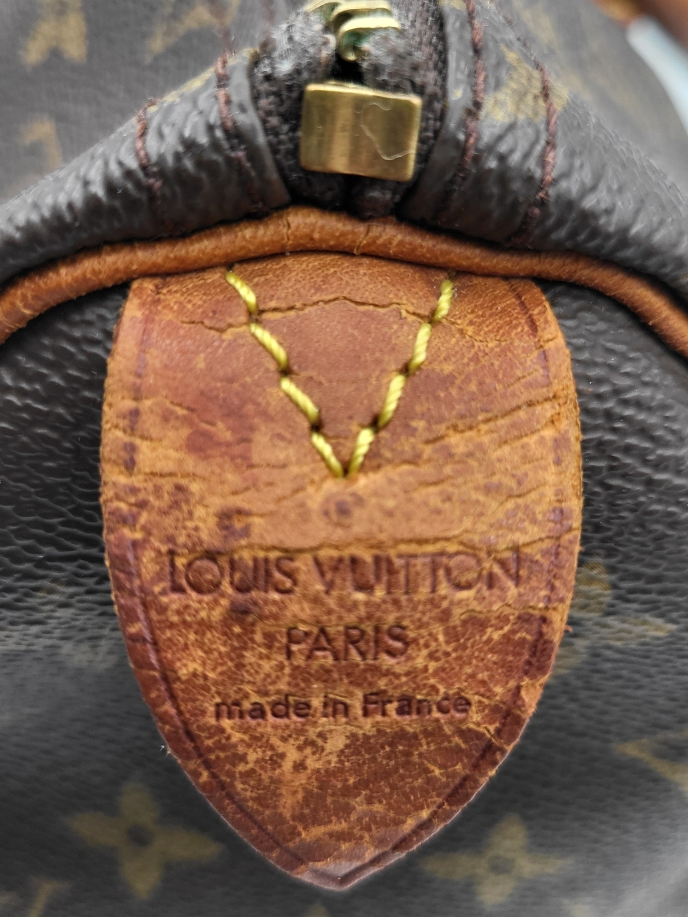 Louis Vuitton Monogram Canvas Speedy 35, Authentic, Vintage France 2002.. - Picture 15 of 16